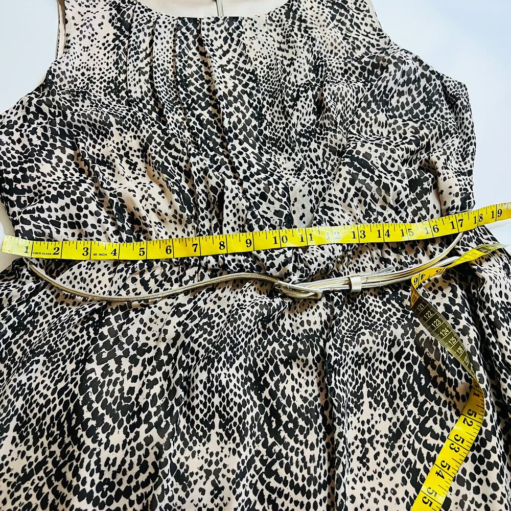 Eliza J Leopard Print Sleeveless Belted Maxi Dress Size 16W Brown Cream - Picture 6 of 8